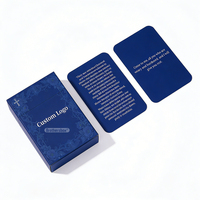 Échantillon Gratuit Personnalisé Écologique Durable Jeu de Cartes d'Affirmation Impression sur Papier Cartes de Prières Inspirantes Chrétiennes avec Écritures Saintes