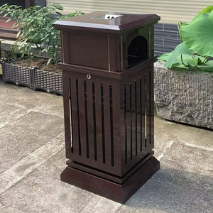 Nhà Máy Bán Đen Miệng Duy Nhất Ngoài Trời Thùng Rác Thùng Mạ Kẽm Tấm Lưu Trữ Dọc Xô Cho Đường Phố Quản Lý Chất Thải - Product Image 6