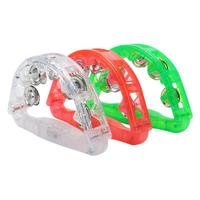 Led Light up Musical Wedding Tambourine Led Rattle 7 Colors Handheld Percussion Instrument Nightclub Supplies for Party Gifts