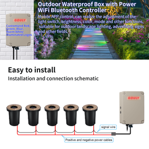 Luz LED Subterránea Empotrada de Latón, IP65 Impermeable, para Exteriores, Jardín, Camino, <span class=keywords><strong>Suelo</strong></span>, Enterrada, 24v, LED RGBW, Luces de <span class=keywords><strong>Suelo</strong></span> para Exteriores - Product Image 5