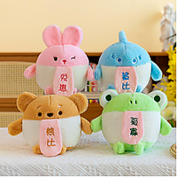 Oursons en peluche en gros d'usine, jouets en peluche douce à poils courts, design léger et souple, 18 cm, pour la vente en gros de jouets fantaisie