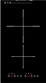 Cuisinière électrique à infrarouge <span class=keywords><strong>Domino</strong></span> 2 encastrée <span class=keywords><strong>Plaque</strong></span> de cuisson en céramique à commande tactile - Product Image 6