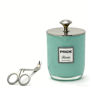 Groothandel Luxe Lege Glazen Cilindervormige Kaarsenpotten met Metalen Deksels in Aangepaste Kleuren, 8oz 10oz 14oz, Ecologisch, Valentijnsdag Massagekaars - Product Image 1