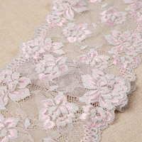 Bandes élastiques pour cils en Jacquard, Offre Spéciale élasthanne élastique/dentelle extensible, garniture en maille, tissu Spandex / Nylon blanc