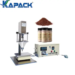 KAPACK Desktop Auger Vial Semi-automatic Powder Coffee Seasoning Filling Machine 1g 5g 10g Vial Dispensing and Filler