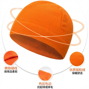 Knitted Hat Red Solid Color Warm Windproof Foldable Adult Fashion Winter Cap - Product Image 4