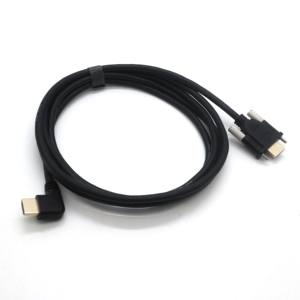 Fiche mâle <span class=keywords><strong>HDMI</strong></span> avec double vis de fixation de verrouillage vers adaptateurs <span class=keywords><strong>HDMI</strong></span> à angle latéral Câble personnalisé industriel composite haute définition - Product Image 4