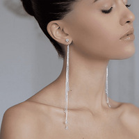 925 Sterling Silber Damen-Ohrringe mit Rhodium-Beschichtung, Luxuriöse Brillantschliff Hochkarätige Diamant-Quastenohrringe, Geschenkidee