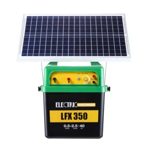 Chăn nuôi điện hàng rào 12kv năng lượng mặt trời Energizer 6.2j điện hàng rào 20 Wát panel năng lượng mặt trời cho gia cầm