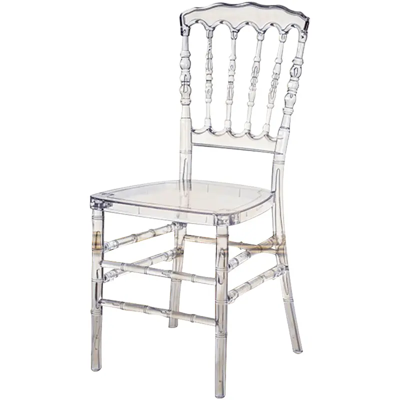 Napoleon stacking acrylic chair Ice resin frame for wedding event chair