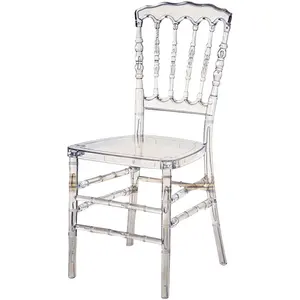 Napoleon stacking acrylic chair Ice resin frame for wedding event chair