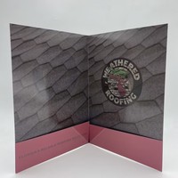 Carpeta de Presentación de Papel Impreso a Todo Color, con Troquelado y Recubrimiento UV, para Archivos Comerciales