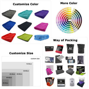 Serviette de lavage automobile en microfibre ultra-absorbante 1600 GSM, lavable en <span class=keywords><strong>machine</strong></span>, durable et réutilisable - Product Image 2