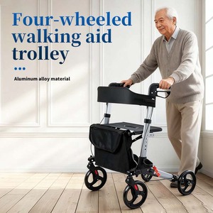<span class=keywords><strong>Andador</strong></span> Plegable Hanbangjiaye YW-W14 con Certificación CE, Ligero y Duradero, con <span class=keywords><strong>Cuatro</strong></span> <span class=keywords><strong>Ruedas</strong></span>, <span class=keywords><strong>Asiento</strong></span> y Cesta, Venta al Por Mayor - Product Image 2