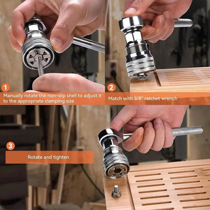 10-19mm Multi-Function Socket Wrench Tool Adjustable Universal Socket Wrench for 3/8" Drive Ratchet Torque Wrench & Power Drill - Product Image 3