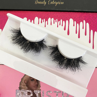 Faux cils en vison synthétique en gros, cils en bande épais et volumineux, légers et réutilisables, cils volumineux à marque privée