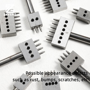 DIY Perfo rated Round Stitching Punch Stahlwerk zeuge Leder Bastel werkzeuge 2/4/6/Prong 4mm Abstand Leder locher - Product Image 5