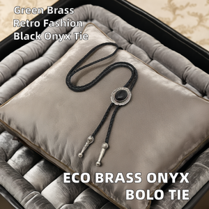 アレルギー対応 エコブラス カスタムオーダー ウエスタン カウボーイ ループタイ ブラックオニキス 黒曜石 レトロ ファッション カフリンクス タイクリップ - Product Image 3