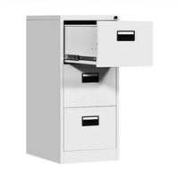 Archivador de Oficina Moderno Youbai, Convertible, Plegable, Extensible, de Acero Blanco, Comercial, con 3 Cajones, con Cerradura, para Oficina en Casa