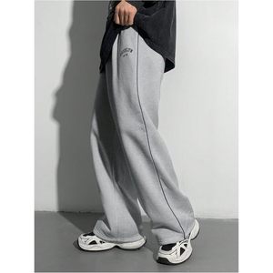 Pantalones deportivos anchos para niño FOXA, cintura alta, transpirables, color gris - Product Image 2