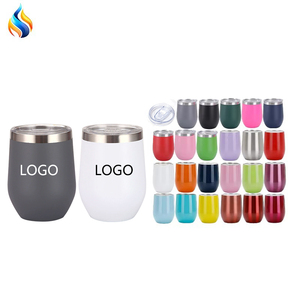 ZY Tasse isotherme double paroi en acier inoxydable 304 de 12 oz avec logo personnalisé, forme œuf - Product Image 1