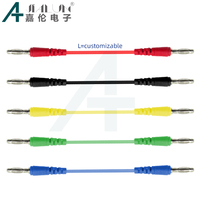 JIALUN Câble de test électrique multimètre à double extrémité en cuivre, fiche banane en silicone 4 mm mâle-mâle