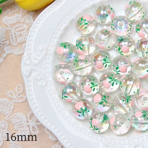 Cuentas redondas nuevas pequeñas y frescas Diy cuentas pintadas coche colgante pulsera accesorios cuentas acrílicas cuentas de tulipán animales lindos - Product Image 1