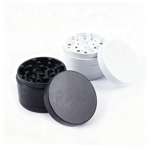 Grinder per Erbe in Lega di Zinco a 4 Strati con Logo Personalizzato, 50mm/100mm, Rivestimento in Ceramica, Antiaderente, Produttore OEM - Product Image 1