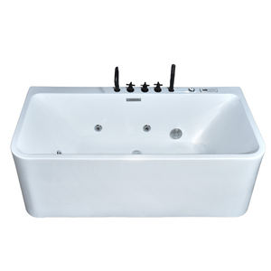 Double <span class=keywords><strong>Massage</strong></span> Surf Standalone Hotelhome <span class=keywords><strong>Couple</strong></span> Bain Salle de Bain Multifonctionnel Whirlpool <span class=keywords><strong>Spa</strong></span> Cascade Acrylique Baignoire de <span class=keywords><strong>Massage</strong></span> - Product Image 3