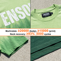 T-shirt Oversize Personnalisé à Teinture Dégradée 230GSM en Coton Lourd Streetwear Homme avec Impression Sérigraphique Lettres T-shirt Décontracté