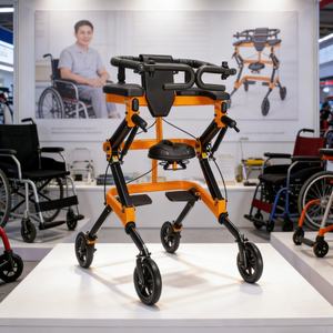 Andador con Doble Resorte de Gas Ajustable en Altura, Ajustable para Usuarios de 100-200 cm, Ruedas de PU Silenciosas, Equipo de Rehabilitación - Product Image 1