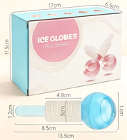 Globes de glace faciaux en verre borosilicate liquide de haute qualité, réutilisables, écologiques, pour le visage et le cou, outil de massage SPA, pack OEM/ODM