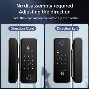 QLEUNG G11S Glass Door <b>Lock</b> With Fingerprint And Password <b>Smart</b> <b>Lock</b> For Sliding Door - Product Image 4