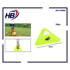 Discos Marcadores Triangulares Fluorescentes Verdes (10 Unidades) para Entrenamiento - Product Image 3