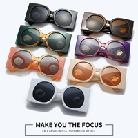 Lunettes de soleil surdimensionnées carrées 5614, couleurs bonbon, personnalisables avec logo, de marque de luxe, monture large, verres évidés pour femme