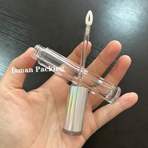 Tube de gloss à <span class=keywords><strong>lèvres</strong></span> rond transparent ISMAN 5 ml avec boîte holographique, ensemble d'emballage de gloss à <span class=keywords><strong>lèvres</strong></span> irisé, logo personnalisé, cosmétiques en marque privée - Product Image 5