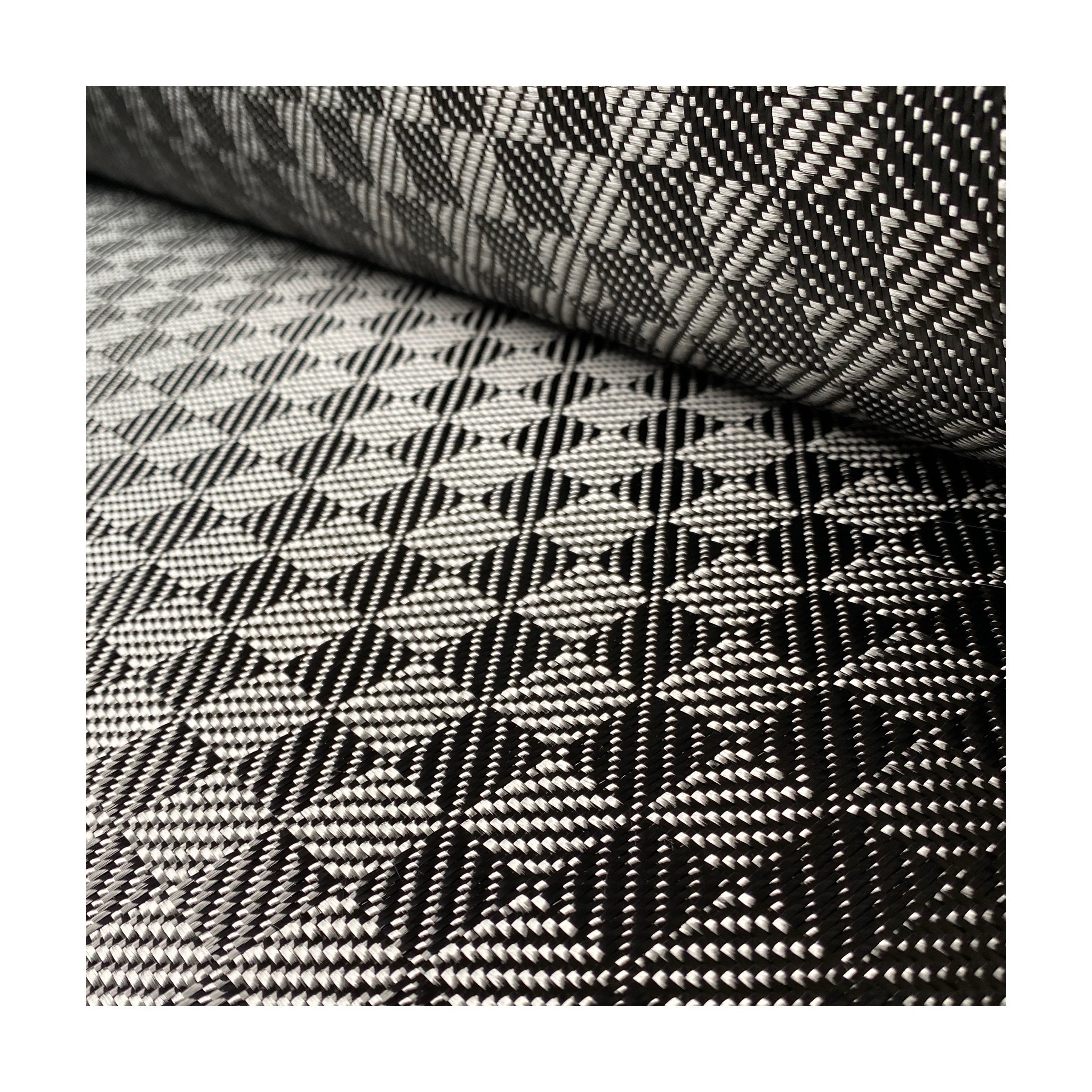 3K square design carbon fiber jacquard fabric