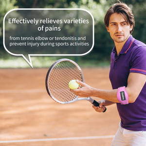 プロテニスエルボーブレース調整可能ストラップ付き腱炎ゴルファーエルボーサポートブレース男性女性アスリート - Product Image 5