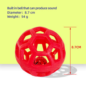 Palla interattiva all'ingrosso del TPR del giocattolo del cane con la campana - Product Image 5