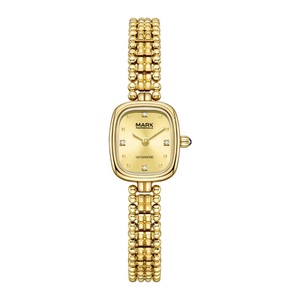 Mark Fairwhale 3060 Stainless Steel Golden Color Fashion Bead Link Strap Quartz <b>Watch</b> for Women Luxury Gift - Product Image 6