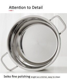 Zhengneng Nhà Máy Bán Hàng Trực Tiếp Thép Không Gỉ Hiện Đại Cổ Phiếu Súp Nấu Ăn Nồi Nắp 20Cm 4L Công Suất Đôi Xử Lý Cho Nhà Bếp Sử Dụng - Product Image 5