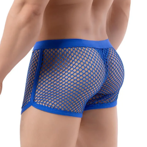 ชุดชั้นในเซ็กซี่แบบซีทรูตาข่าย ยี่ห้อ PATON จากหนานหนิง รับผลิตตามสั่ง พร้อมป้ายส่วนตัว กางเกงขาสั้นตาข่ายแบบมินิ พร้อมจีสตริง สำหรับผู้ชาย ผู้ใหญ่ และเกย์ - Product Image 4