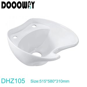 Vente en gros d'éviers à shampoing dorés/noirs/blancs Lavabos de salon de coiffure Lavabo à cheveux en céramique - Product Image 5