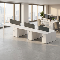 Cloison de bureau moderne en bois avec poste de travail flexible et réglable à installation facile pour bibliothèque et bureau