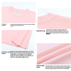 Tùy Chỉnh Chất Lượng Cao T Áo Sơ Mi Cho Mùa Hè Cotton 250G Thương Hiệu Nặng In Hợp Thời Trang Hợp Thời Trang Rắn Màu Lỏng Phù Hợp Giản Dị Cơ Sở T Áo Sơ Mi - Product Image 5