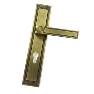 Hiện Đại Thẳng Đòn Bẩy Cửa Xử Lý Brass Nhôm Kẽm Hợp Kim Euro Phong Cách Chính Lối Vào Đảm Bảo Chất Lượng Cửa Khóa Xử Lý - Product Image 2