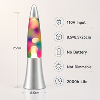 Lampe à lave rétro en alliage d'aluminium, lumière blanche chaude, veilleuse d'ambiance avec mouvement pour chambre à coucher et célébrations de Noël