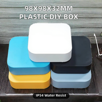 Boîtier d'instrument électronique en plastique ABS IP54 98*98*32mm, boîte de projet DIY, boîte de jonction