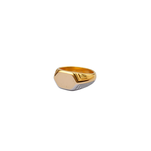 Fashion <b>Ring</b> 316L Stainless Steel PVD Gold Plating Sustainable Resistant Men's Jewelry - Product Image 2