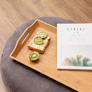 Plateau de service en bambou, vaisselle personnalisée bon marché, <span class=keywords><strong>planche</strong></span> à pain au fromage, assiette de service rectangulaire - Product Image 3